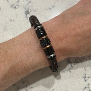 Mens leather bracelet
